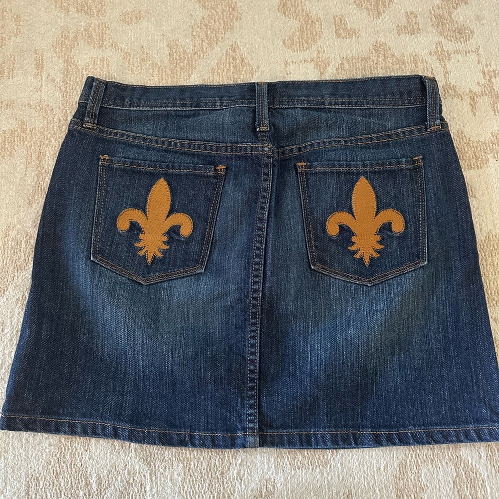 GAP Blue Tan A-Line Mini Skirt Casual
